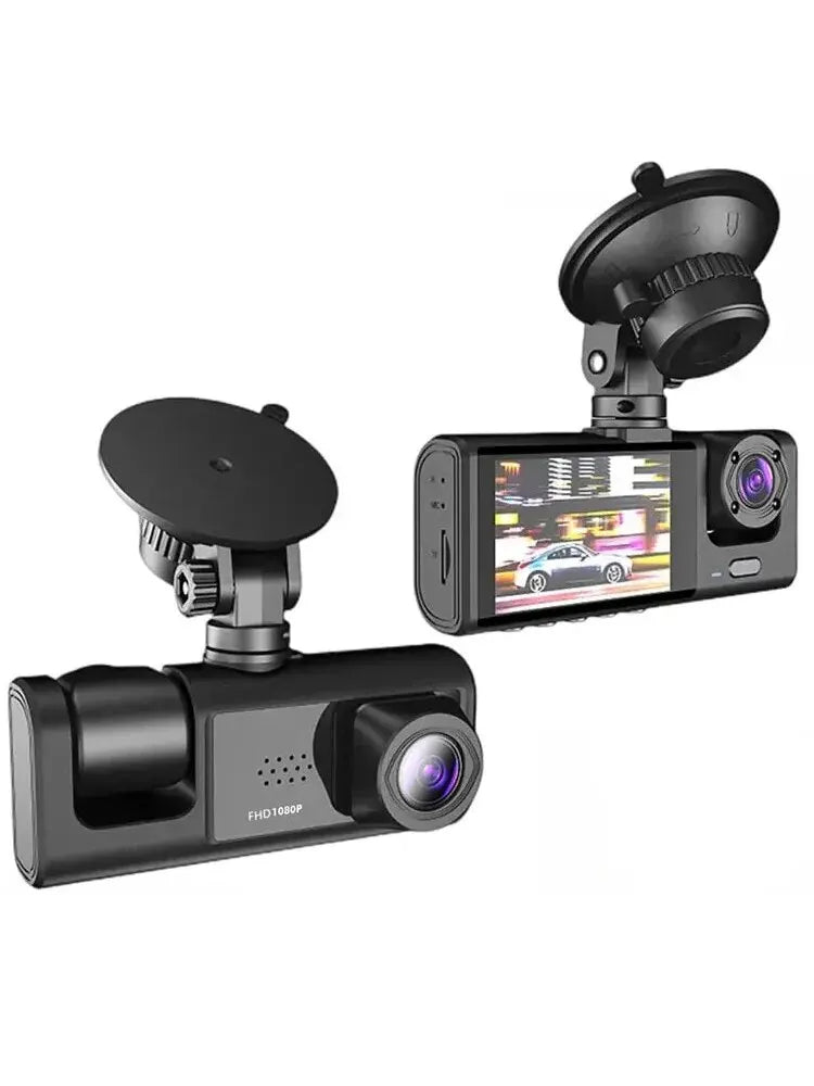 Channel Dash Cam HD 1080P – Triple Lens Car DVR