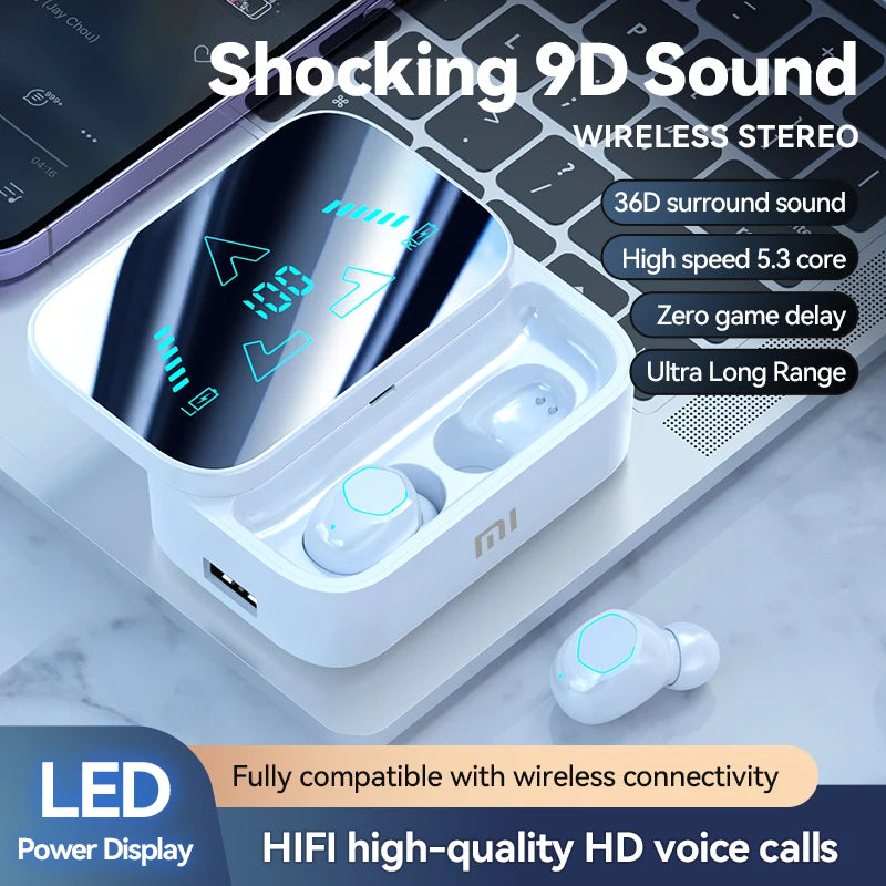 🔥M48 Wireless Bluetooth Headset: The Best Sound with Noise Cancelling and Modern LED🔥