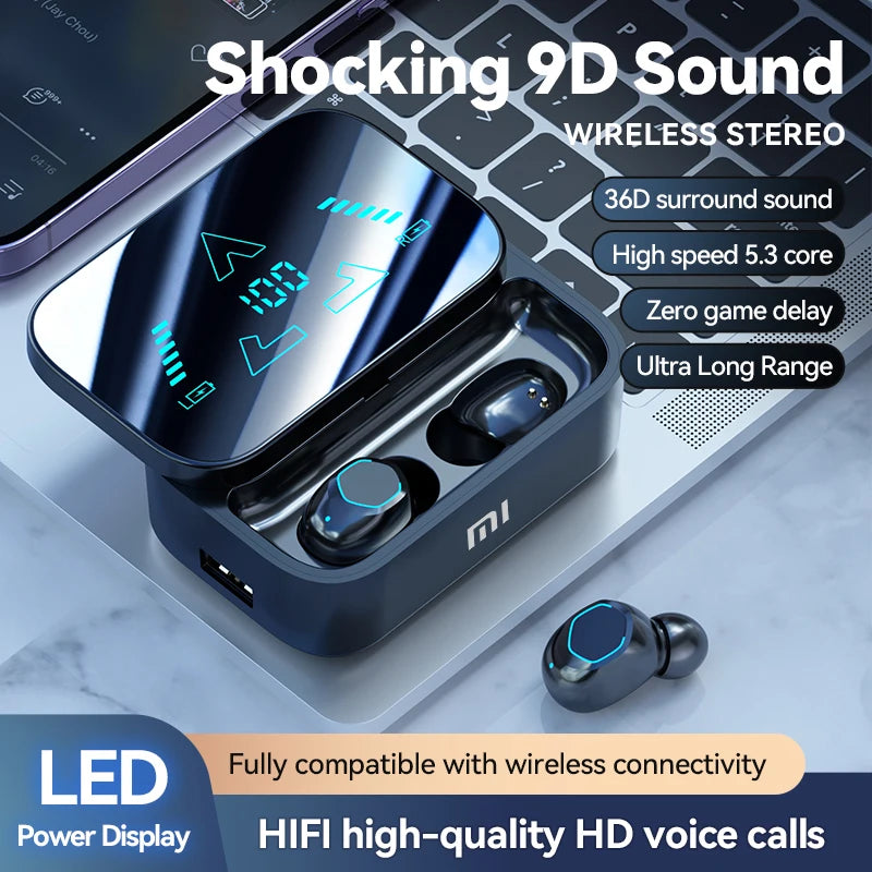 🔥M48 Wireless Bluetooth Headset: The Best Sound with Noise Cancelling and Modern LED🔥