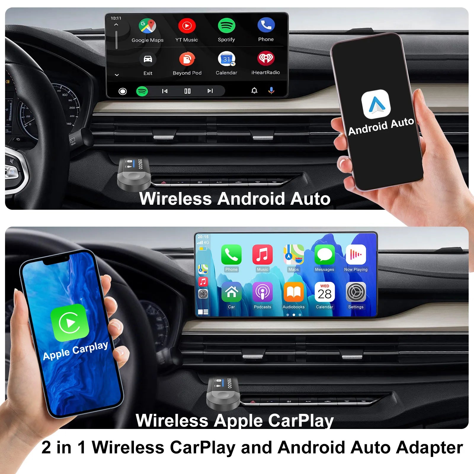 🔥"Instant Wireless Freedom Upgrade Your Car with Seamless Smartphone Integration!"🔥