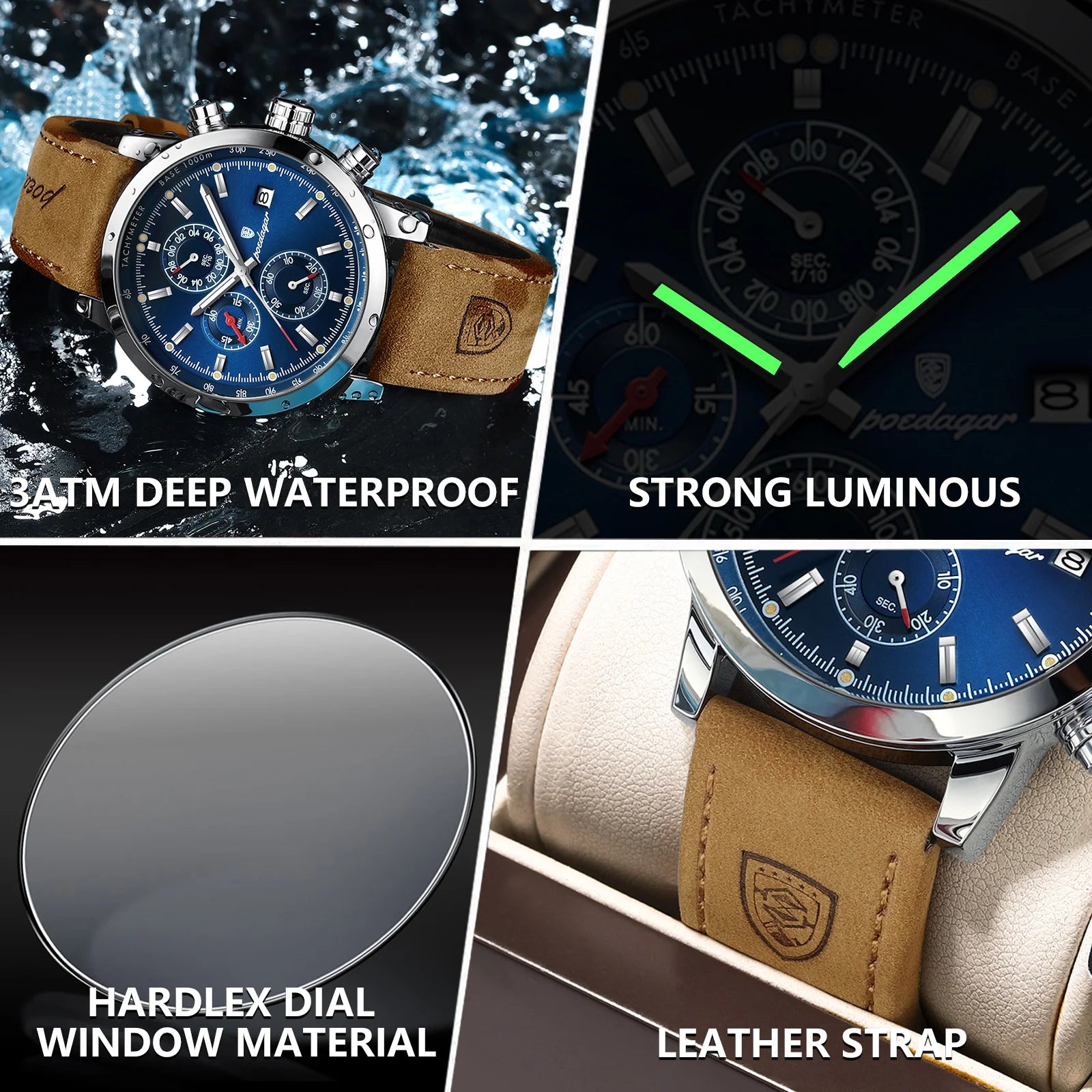 🔥Luxury Men's Watch – Waterproof Chronograph🔥