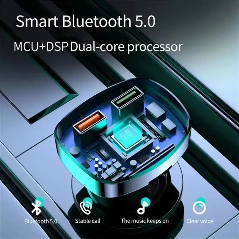 🔥"Complete Accessory: FM Transmitter with Fast Charging and Multimedia!"🔥