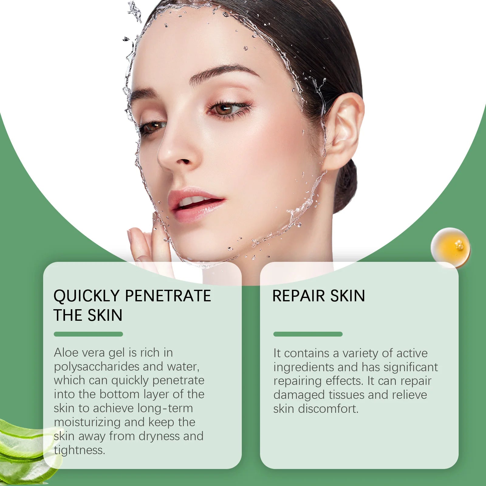 Moisturizing Aloe Vera Gel for Skin Repair
